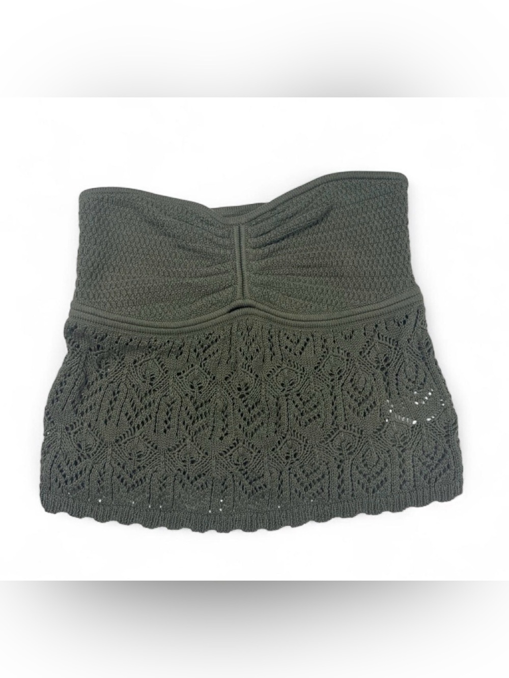 American Eagle Outfitters Olive Green Knit Lace Mini Skirt